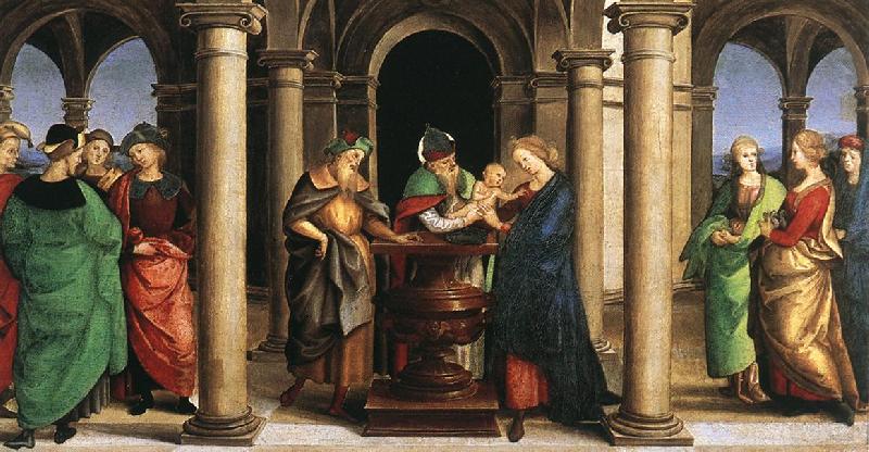 RAFFAELLO Sanzio The Presentation in the Temple (Oddi altar, predella) oil painting image
